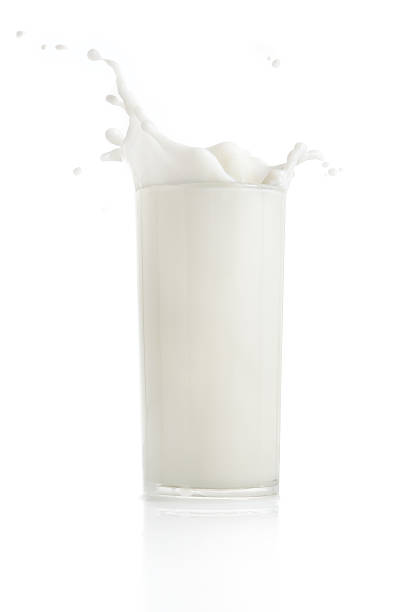 istock Splash milk in glass 490224522