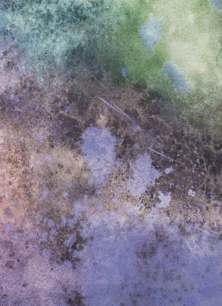 istock Dark pastel colors hand painted on paper 490240434