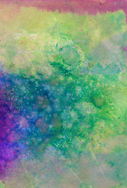 istock Watercolor and ink hand painted background 490240496