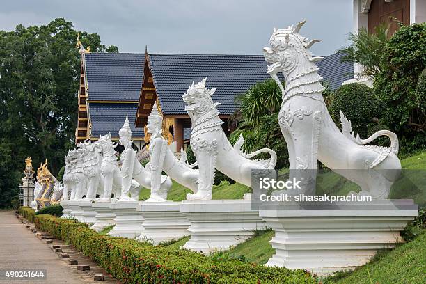 Lion Statue Stock Photo - Download Image Now - Thailand, Animal, Animal Body Part