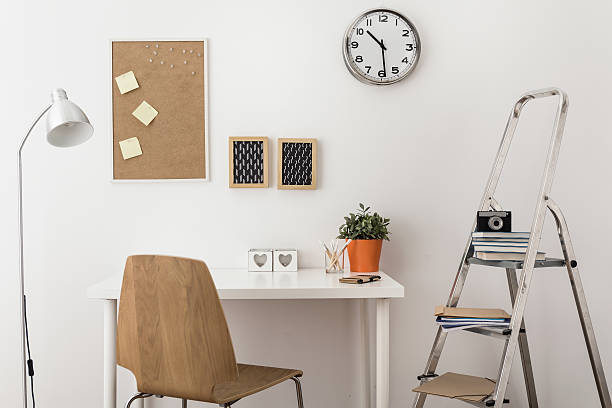 Desk for creative worker Picture of designed desk for creative worker bulletin board stock pictures, royalty-free photos & images