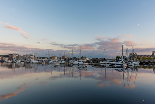 Ipswich harbour on a calm tranquil evening