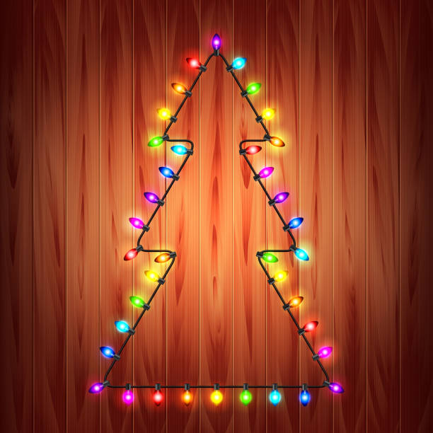 istock Christmas lights as fir tree holiday concept 490244276