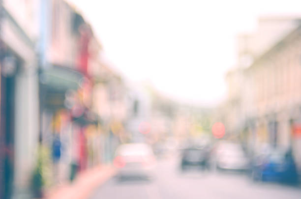 istock Blur traffic road in city with old building abstract background. 490245418