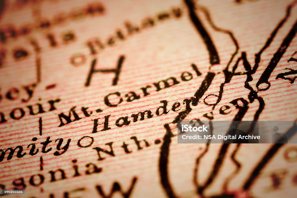 Hamden, Connecticut on an Antique map Hamden, Connecticut on 1880's map. Selective focus and Canon EOS 5D Mark II with MP-E 65mm macro lens. Connecticut Stock Photo
