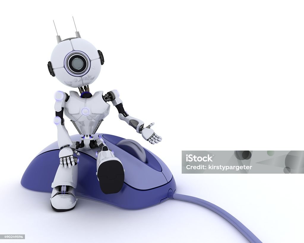 Computer Mouse Robot Robot With A Computer Moouse Stock Photo - Download Image Now - 2015 ...