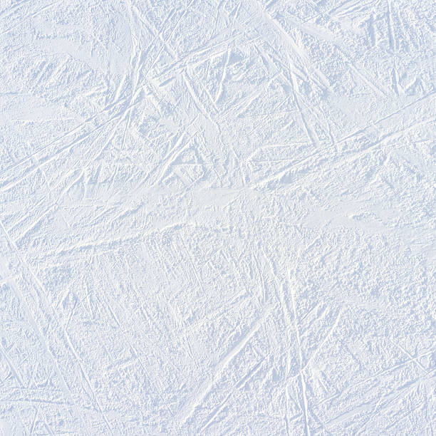 Blank ski slope background A section of pisted snow photographed from directly above, showing ski tracks running across the piste. snow ground texture stock pictures, royalty-free photos & images
