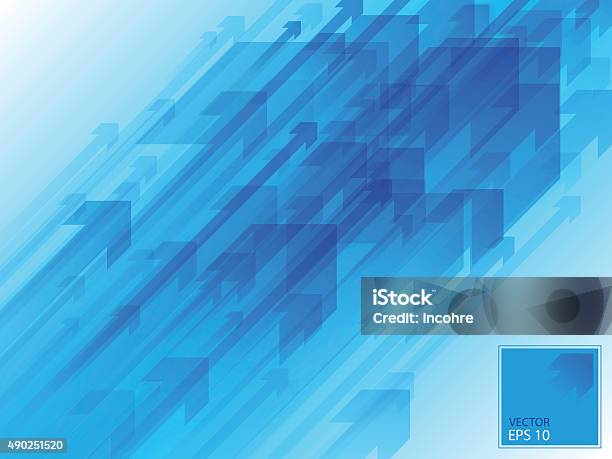 Cyan Arrows Background 04 Stock Illustration - Download Image Now - Backgrounds, Arrow Symbol, Abstract