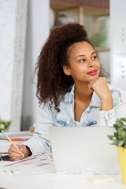 istock Female artist creating new project 490251694
