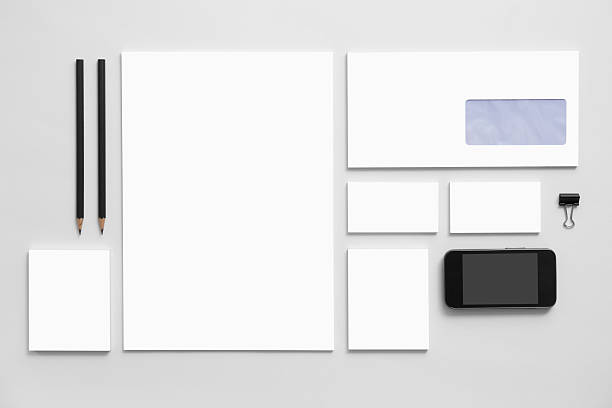 istock Mock-up business branding template on gray background 490252086