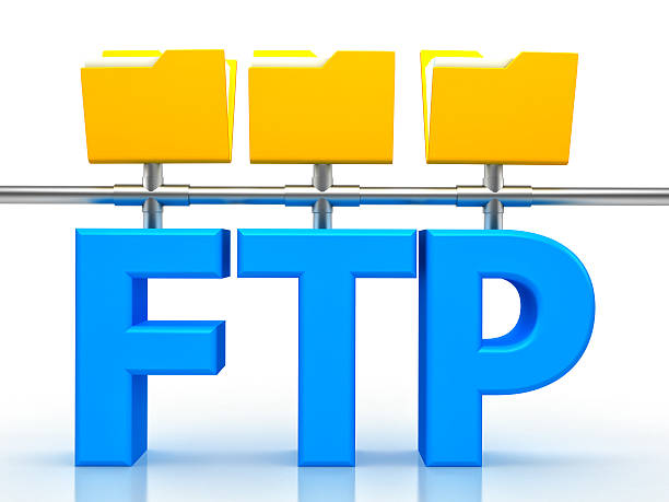 иллюстрация ftp (file transfer protocol) - blotty стоковые фото и изображения