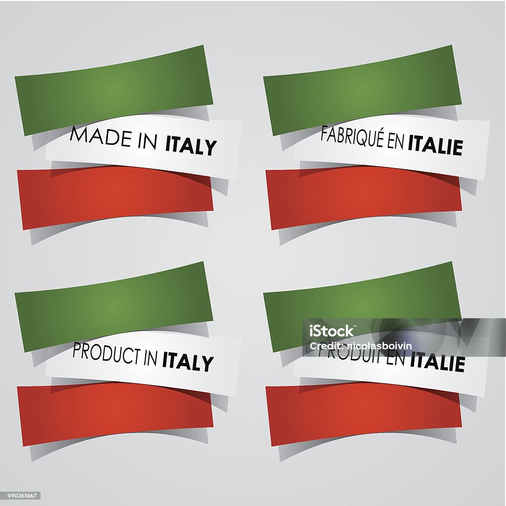 Hecho en Italia tarjetas - arte vectorial de Hacer libre de derechos
