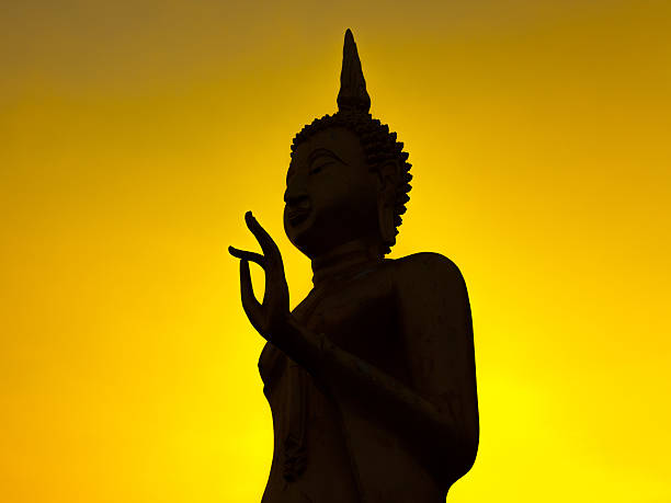 istock Silhouette image of buddha. 490262101