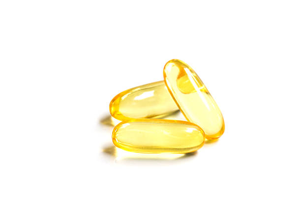 istock Isolated fish oil capsules 490262393