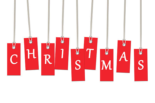 istock Christmas on Red Price Labels 490262711