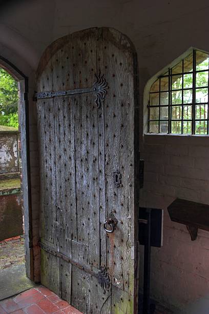 istock old wooden door. 490262717
