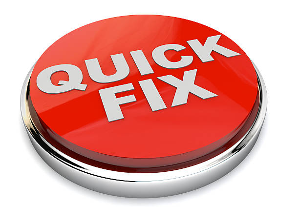 Quick Fix Button stock photo