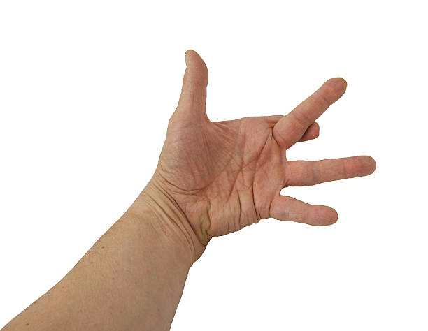 istock Single left hand with amputated finger crossed over middle finger 490262831