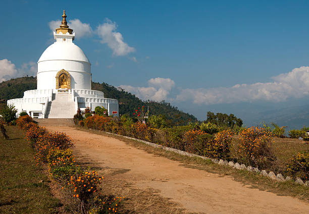 istock White stupa of Pokhara 490264921