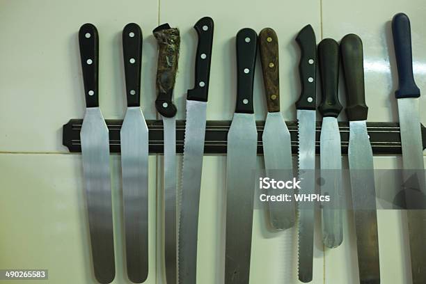 Magnetic Knife Rack For Bakers Stock Photo - Download Image Now - Arrangement, Bakery, Collection