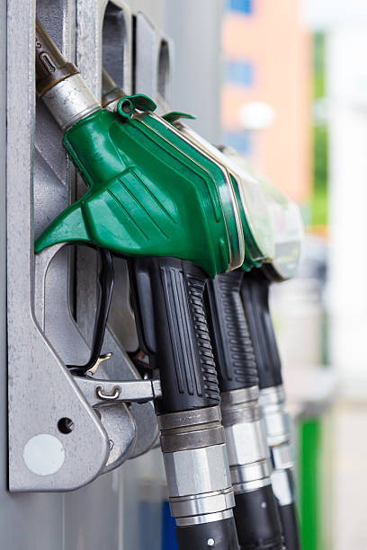 istock Fuel pump in a gas station. 490265599