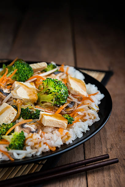 Tofu Veggie Stir Fry stock photo