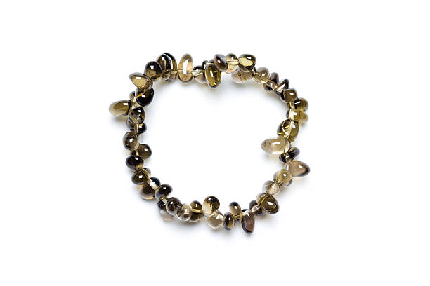istock Smoky quartz bracelet isolated in white 490265787