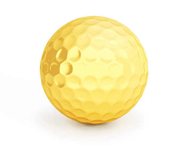 istock Golden Golf Ball 490266107