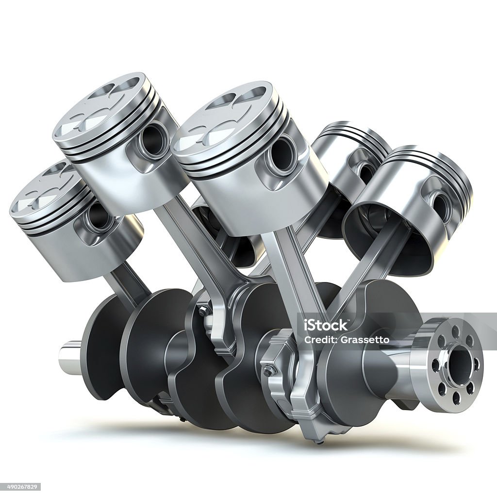V6 Engine Pistons 3d Image Stock Photo - Download Image Now - Engine,  Piston, Car - iStock