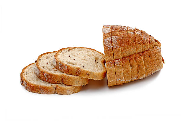 whole wheat bread isolated stock photo