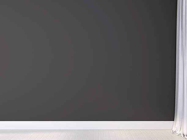 istock Gray wall and a white parquet 490275726