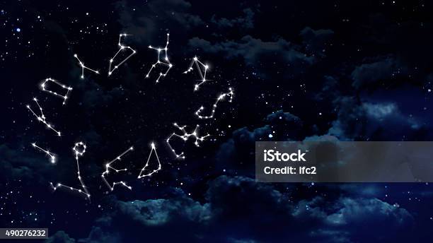 Horoscopes Night White Stock Photo - Download Image Now - Astrology Sign, Astrology, Constellation