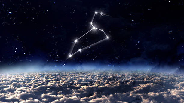 5 Leo Horoscope space white the zodiac sign of the beautiful bright stars on the background night sky daily leo horoscope stock pictures, royalty-free photos & images