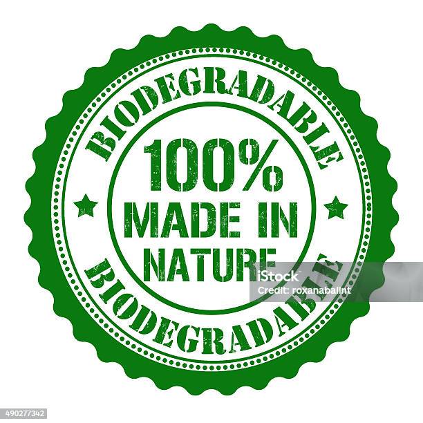 Biodegradable Stamp Stock Illustration - Download Image Now - 2015, Biodegradable, Environment