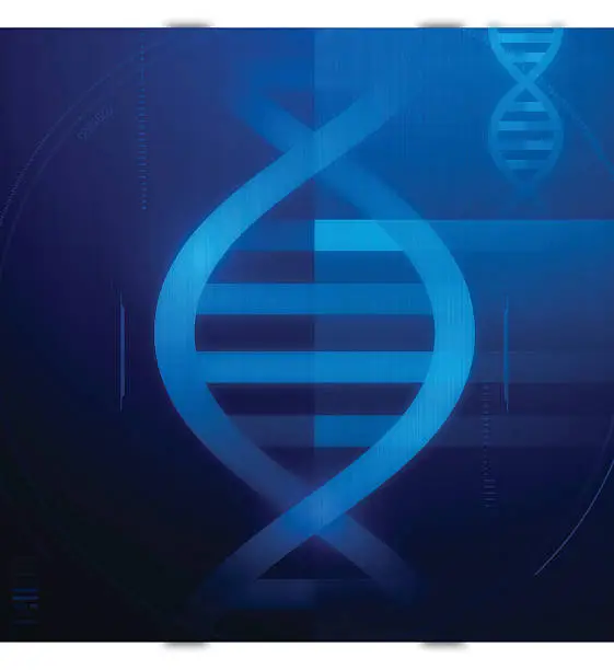 Vector illustration of DNA Strand Background