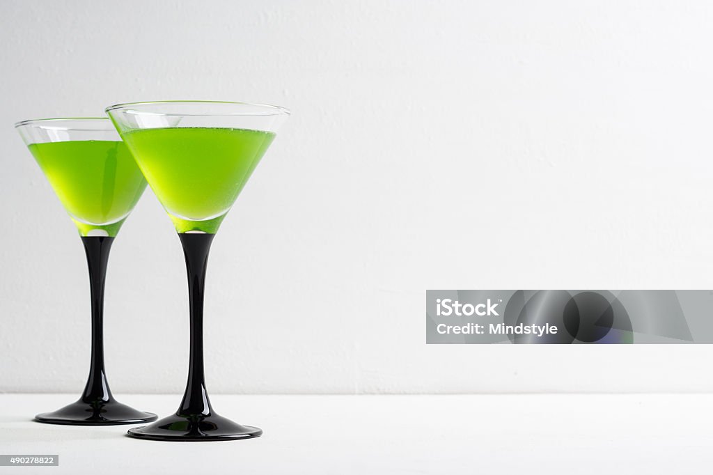 Apple cocktail Apple cocktail mixed drink with apple slice 2015 Stock Photo