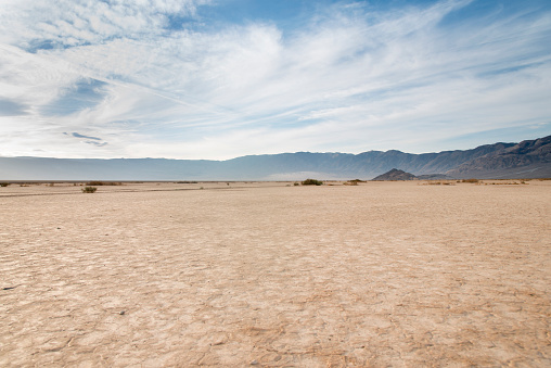 Badwater Basin, a dry arid environment in Death Valley National Park