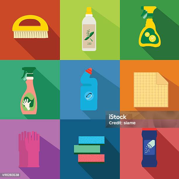 Detergents Vector Set Stock Illustration - Download Image Now - 2015, Antiseptic, Bath Sponge