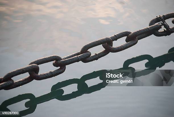 Chain Above Water Stock Photo - Download Image Now - 2015, Abstract, Anchor - Vessel Part