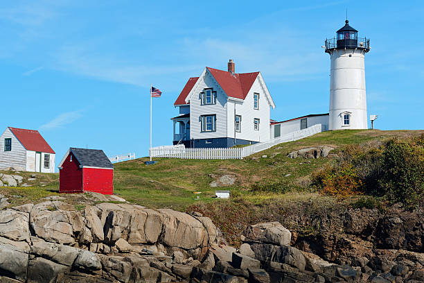 Nubble Lighthouse, York, Maine stock photo