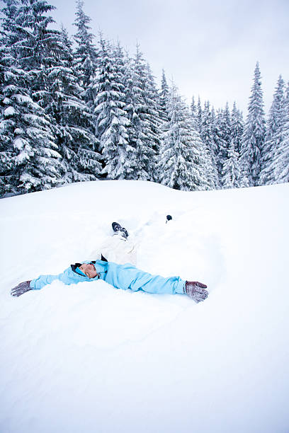 istock Hiker in the winter forest 490303118