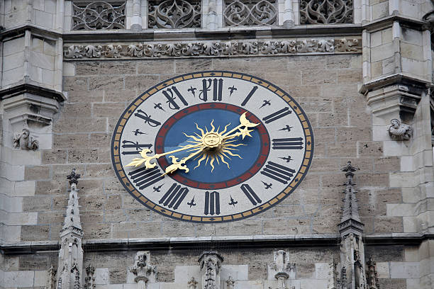 istock The clock on town hall at Marienplatz in Munich, Germany 490303134