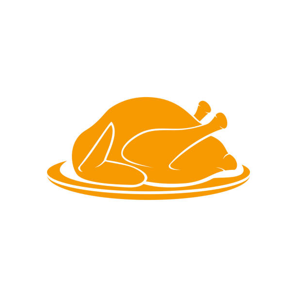 indyk pieczony - turkey white background bird thanksgiving stock illustrations