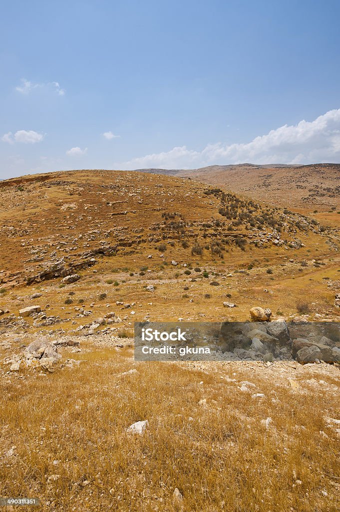 terrain Harsh Mountainous Terrain in the West Bank, Israel Arid Climate Stock Photo