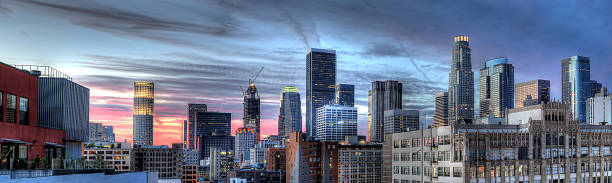 Smoggy Downtown Los Angeles Panorama
