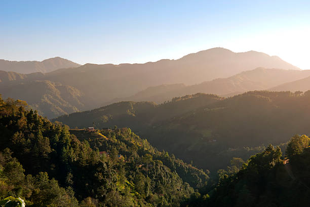 istock Ray of sun over the hills 490311383