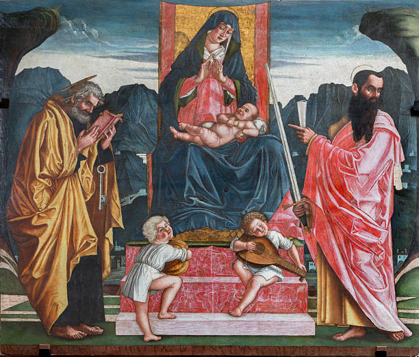 istock Treviso - Madonna with apostles Peter and Paul 490311559
