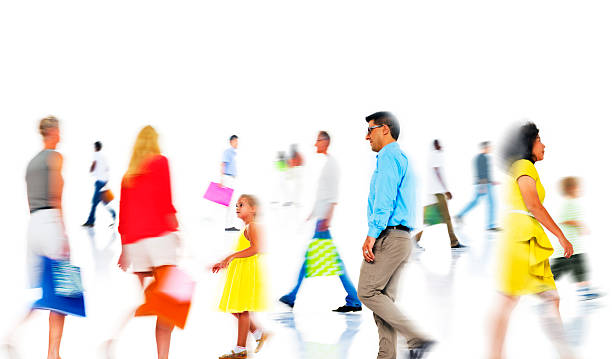 istock Group of  Diverse Busy People Shopping 490312549
