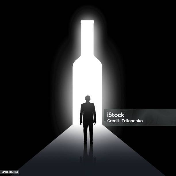 Alcoholism Stock Illustration - Download Image Now - Alcohol Abuse, Alcohol - Drink, Drunk