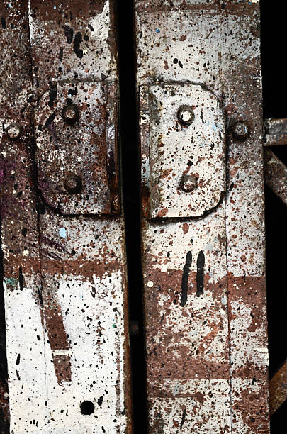 istock Closed metal door 490314195
